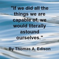 Quote - Thomas A,. Edison