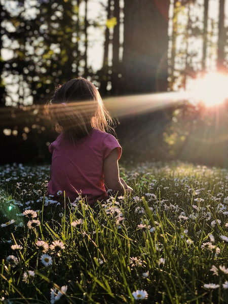 girl in field